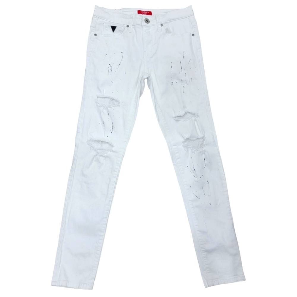 (M) Guess Paint Spatter Distressed Jeans (Mens)